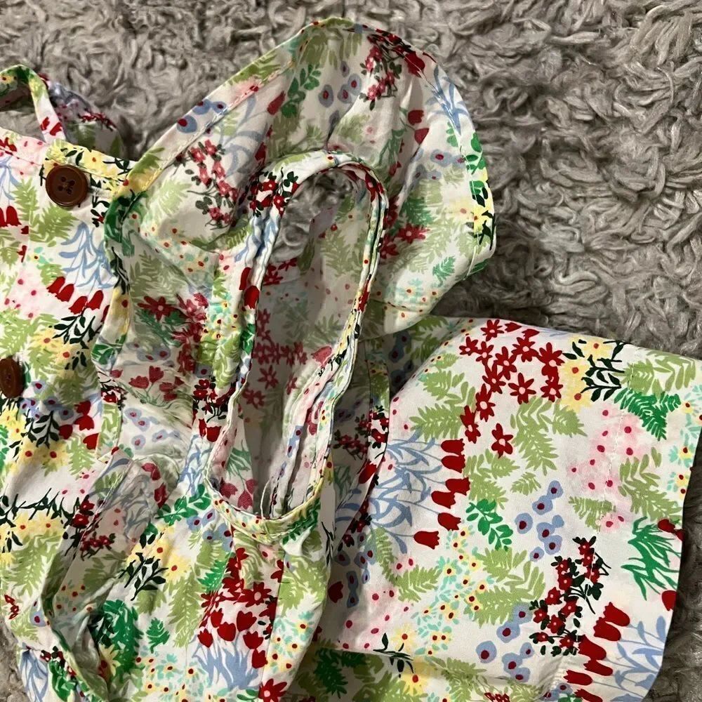 Hanna Andersson Floral Ruffle Top Dress sz 100 - Picture 5 of 7